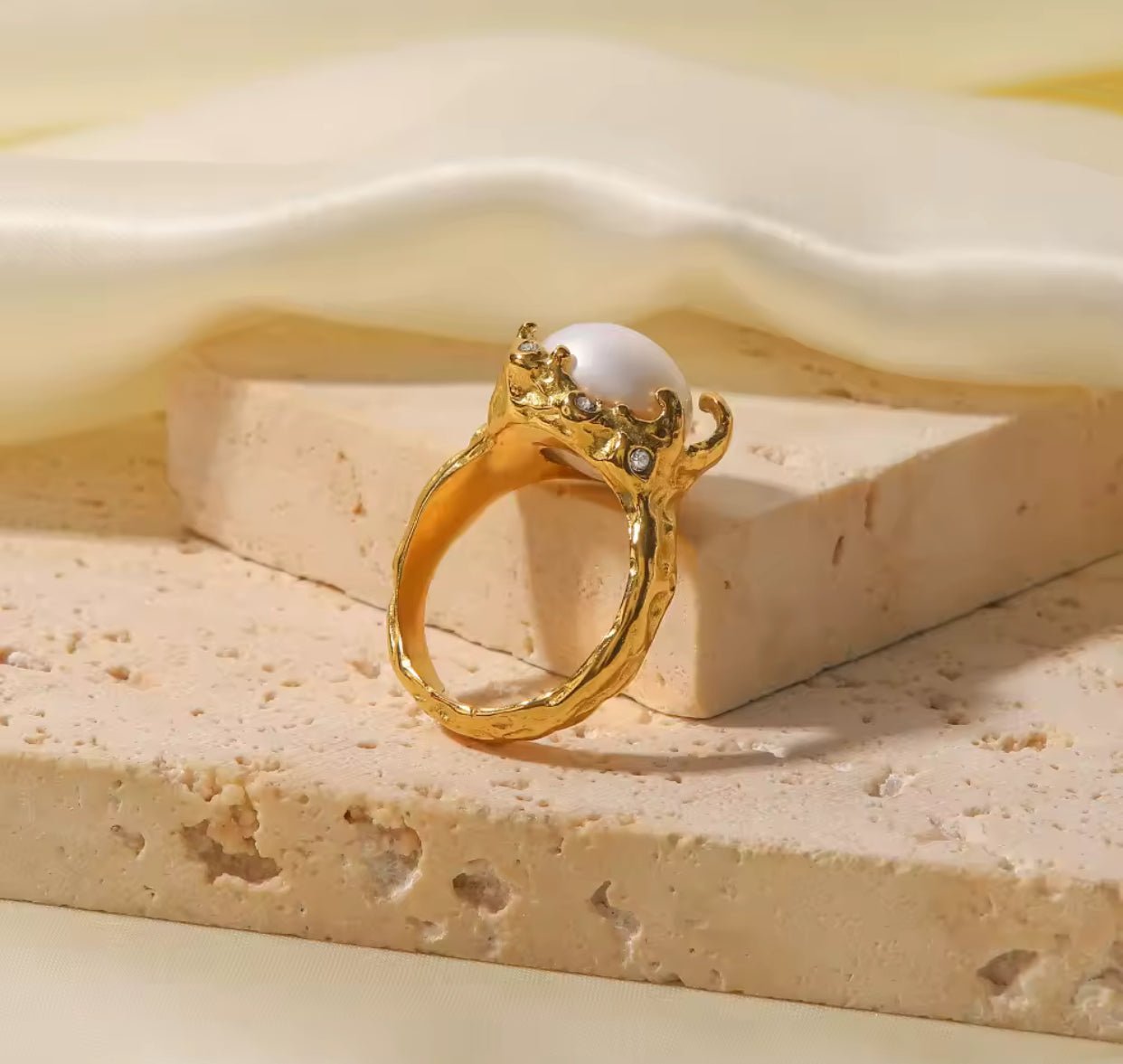 Anillo de Perla - 316L - KIKABOX