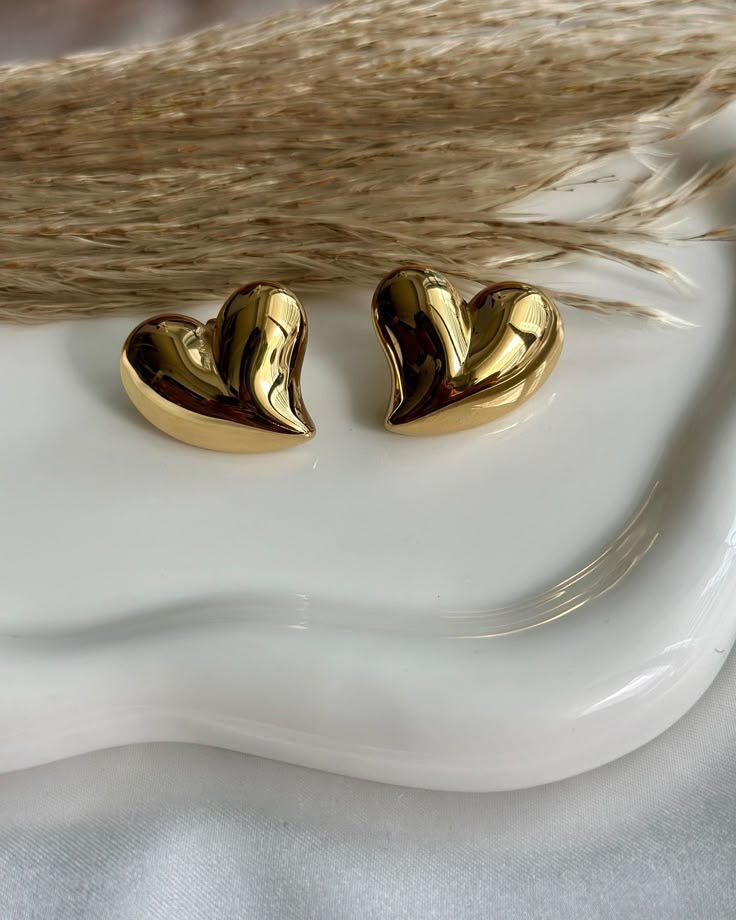 Pendientes de Corazón de Acero Inoxidable 316L - KIKABOX