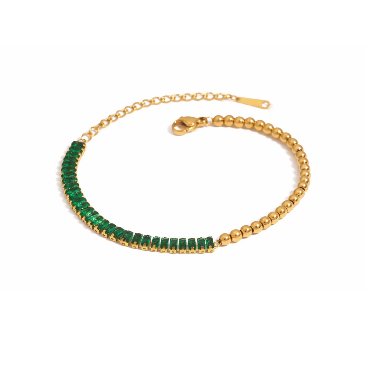 Brazalete "Emerald Path" – Dualidad en Acero Quirúrgico 316L - KIKABOX