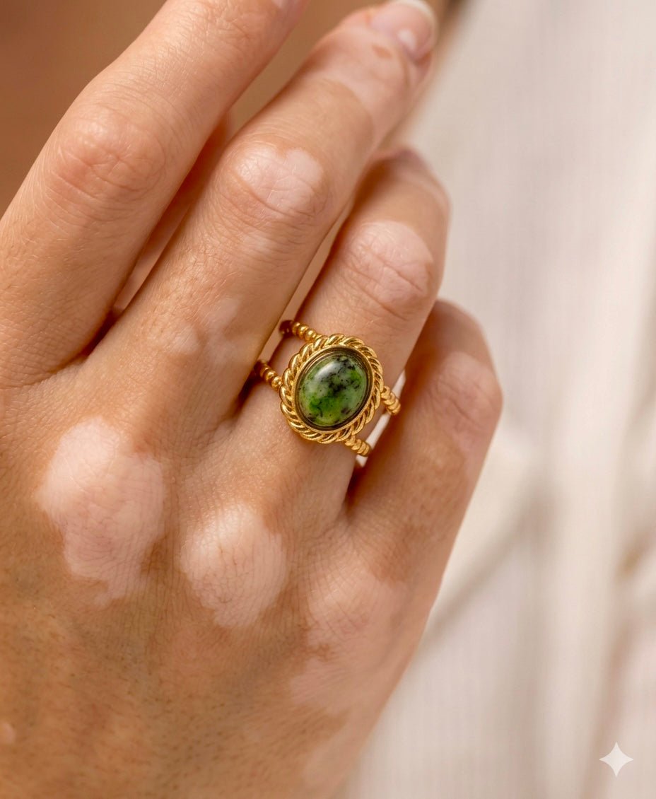 Anillo Aura Forestal – Acero Inoxidable 316L - KIKABOX