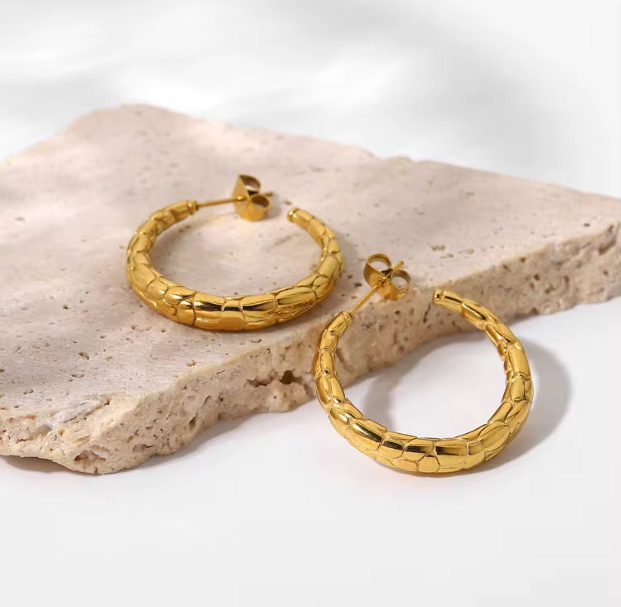 Aros Aura Croco Hoops - 316L - KIKABOX