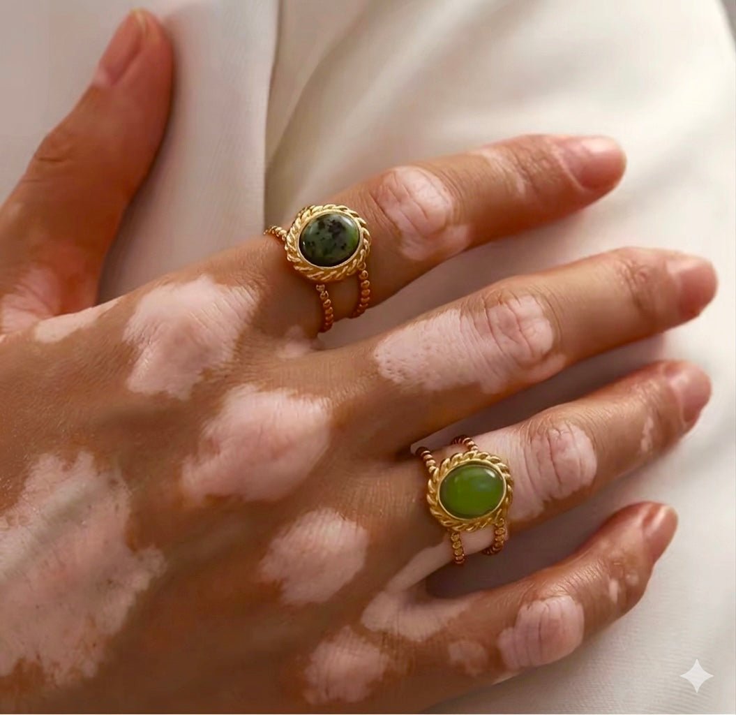Anillo Aura Forestal – Acero Inoxidable 316L - KIKABOX