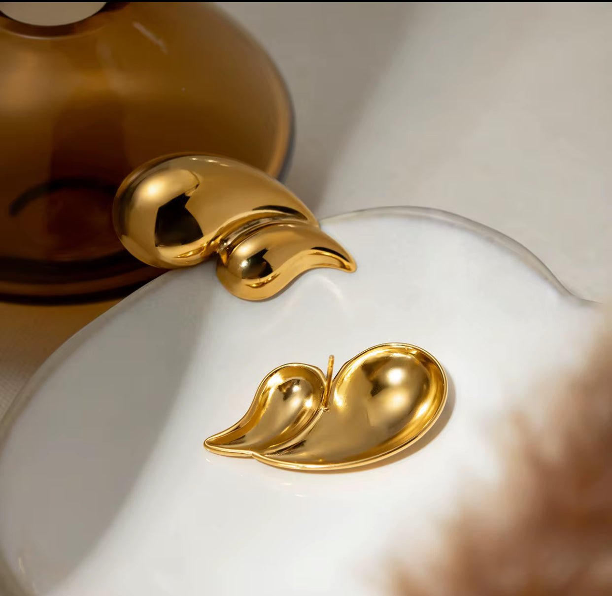 Pendientes Abstract Wave – Acero Quirúrgico 316L - KIKABOX