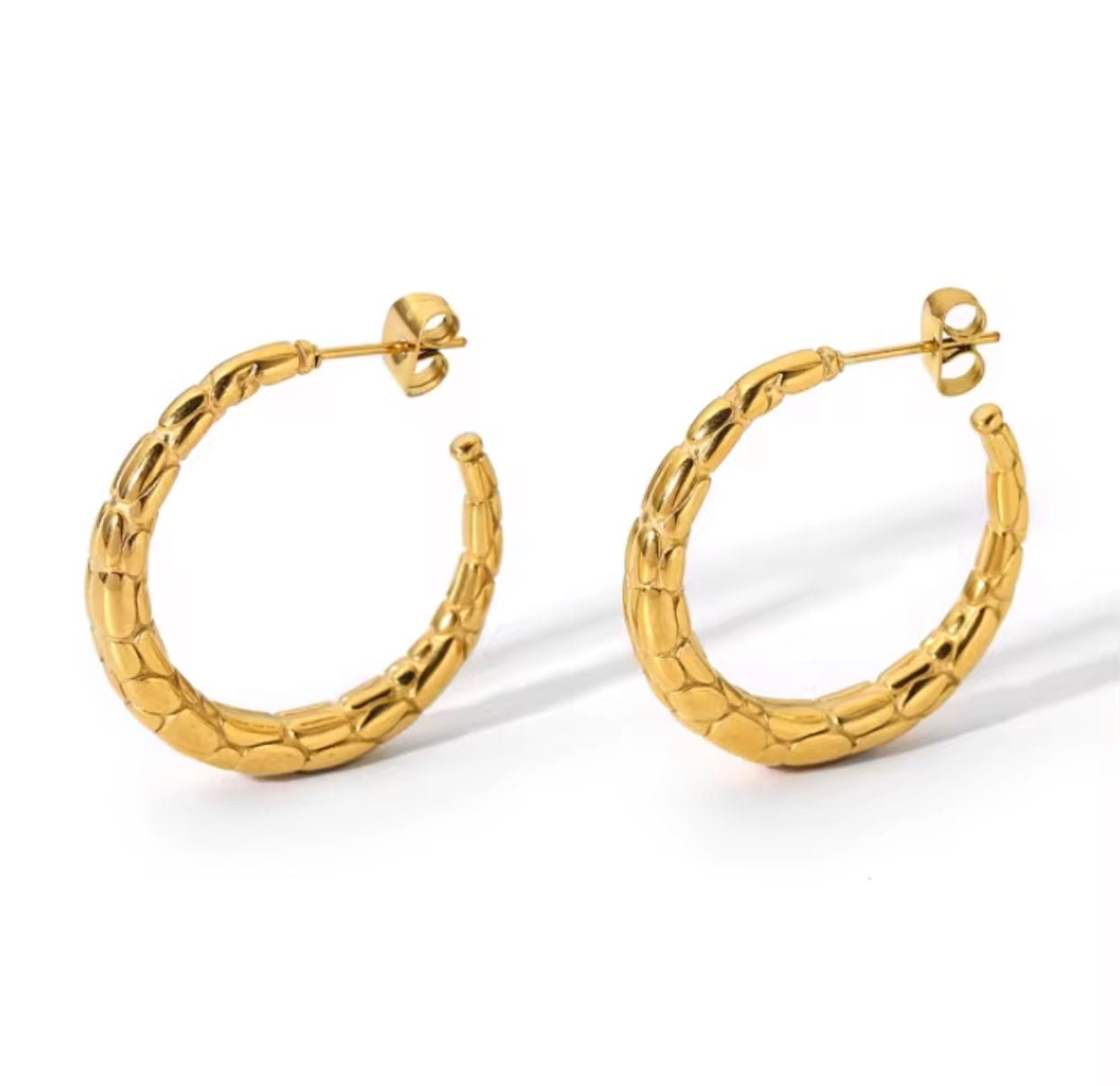 Aros Aura Croco Hoops - 316L - KIKABOX