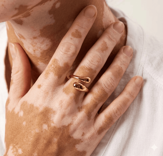 Anillo Ajustable Dúo Tear Drop en Acero Inoxidable 316L - KIKABOX