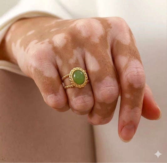 Anillo Aura Forestal – Acero Inoxidable 316L - KIKABOX