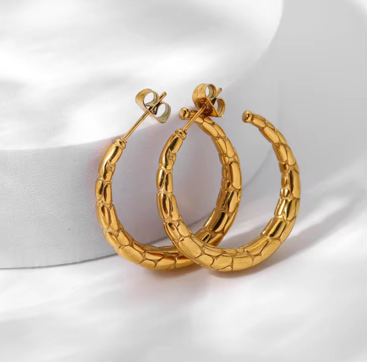 Aros Aura Croco Hoops - 316L - KIKABOX