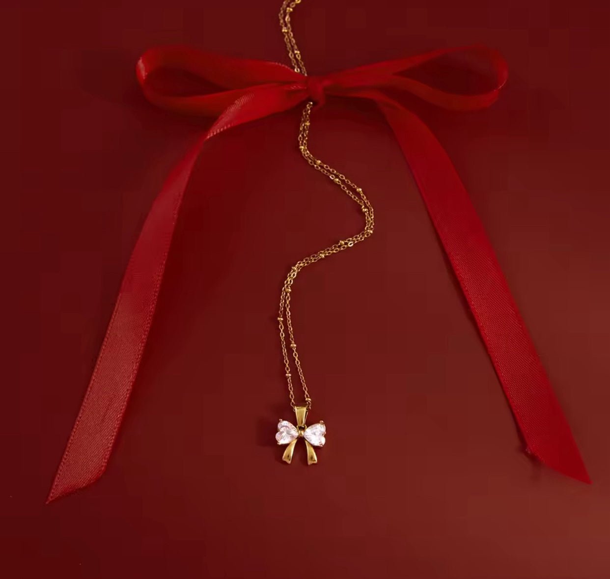 Collar Bow Crystal – Acero Inoxidable 316L - KIKABOX