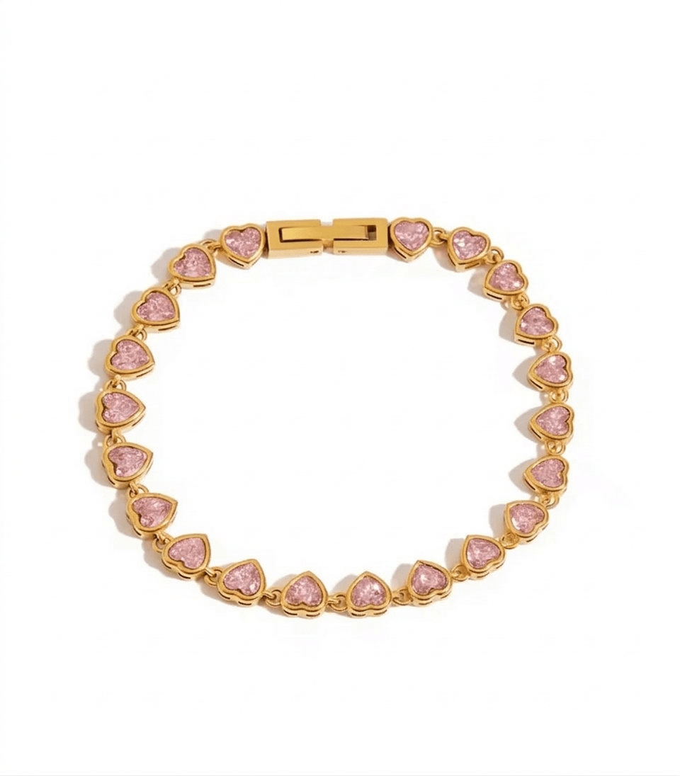 Pulsera Tennis Eternal Heart - Acero Inoxidable 316L - KIKABOX