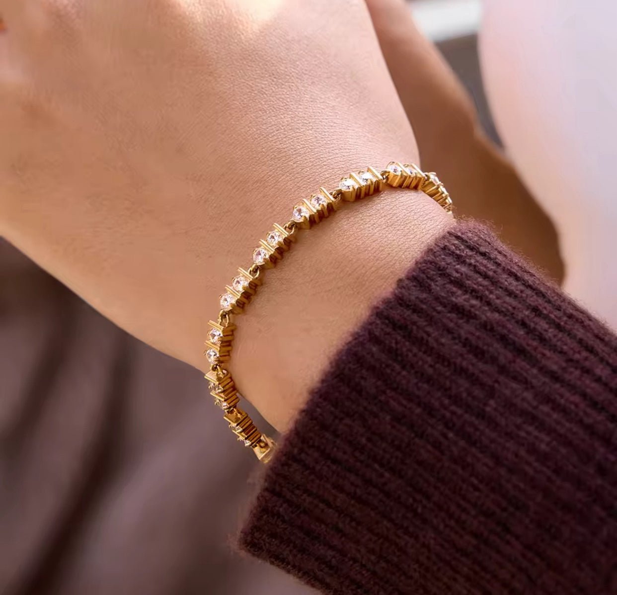 Pulsera Tennis Classic Sparkle – Acero Inoxidable 316L - KIKABOX