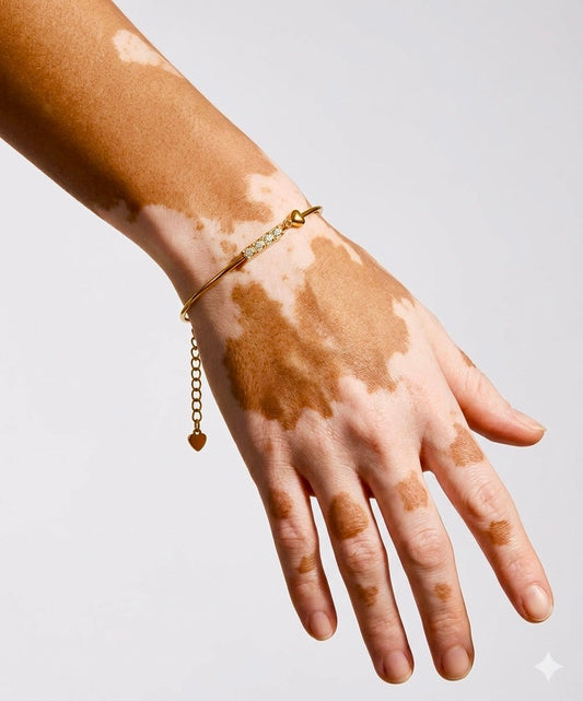 Brazalete Rígido Heart & Glow - Acero Inoxidable 316L - KIKABOX