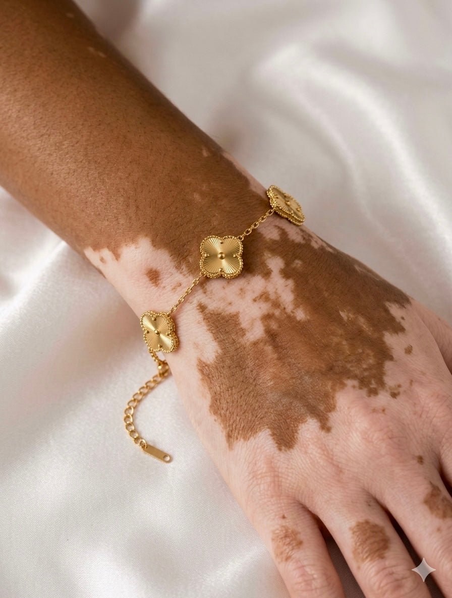 Brazalete Golden Clover Luxe - 316L - KIKABOX